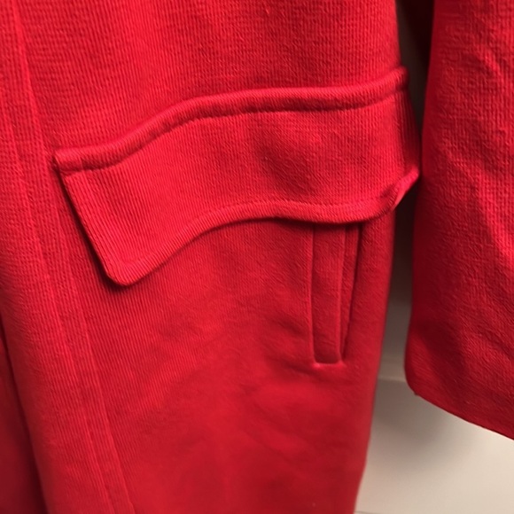 💋💋I•N•C International Concepts Woman Red w/‎ Hold Buttons Belt Jacket - Picture 6 of 8